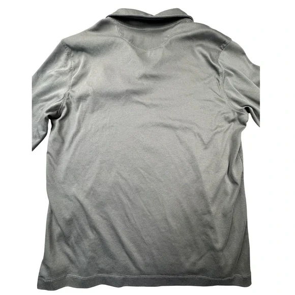 UNTUCKit Men's Damaschino Long Sleeve Polo Shirt with Pocket Gray Medium - Picture 8 of 9